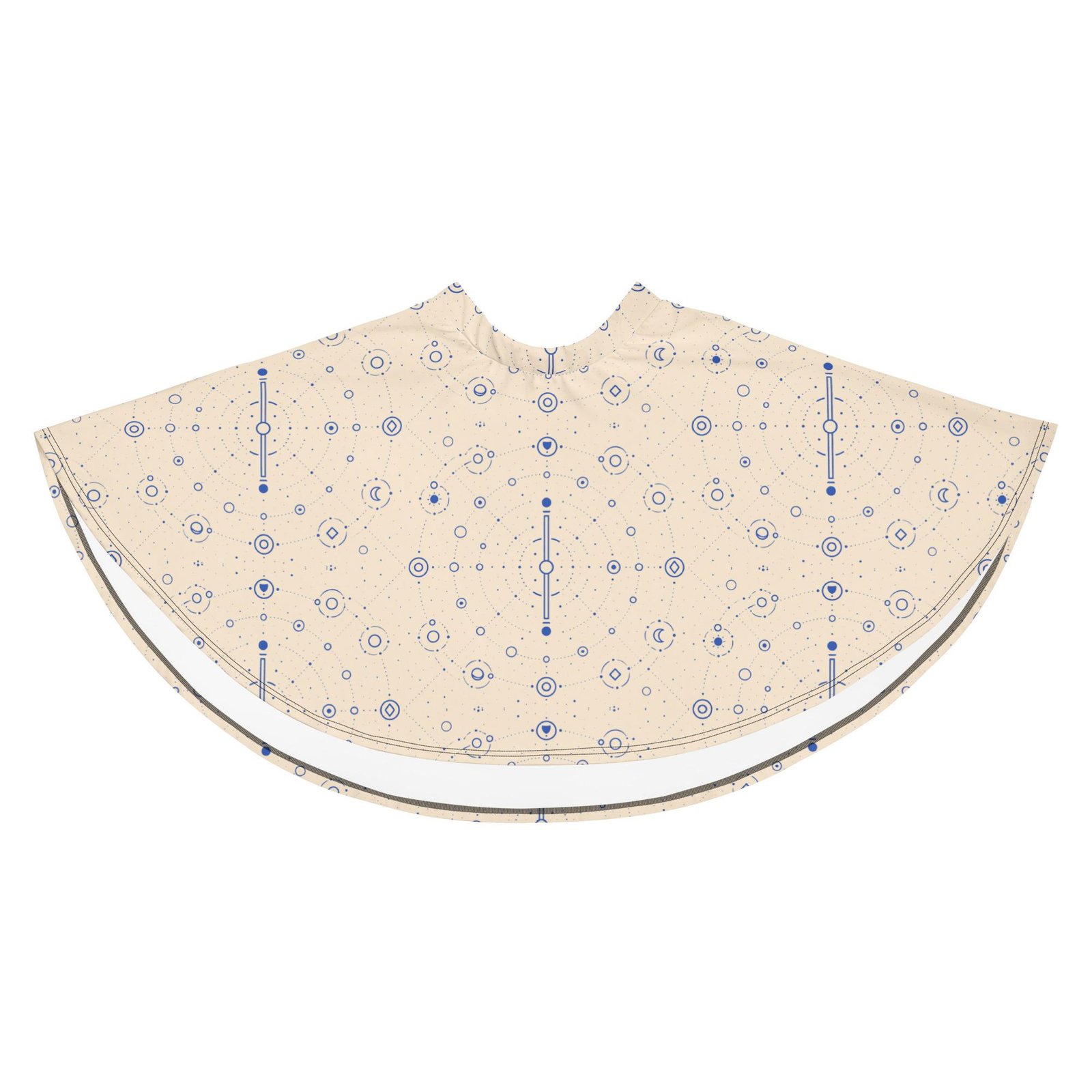 Onegodian Galaxy: Thirteen Worlds Orbit Chain™ – Skater Skirt – Cream & Navy - Image 4
